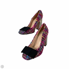 Shoes Heels Block By J. Crew In Black & Pink, Size: 6 Laced Comfortable to walk