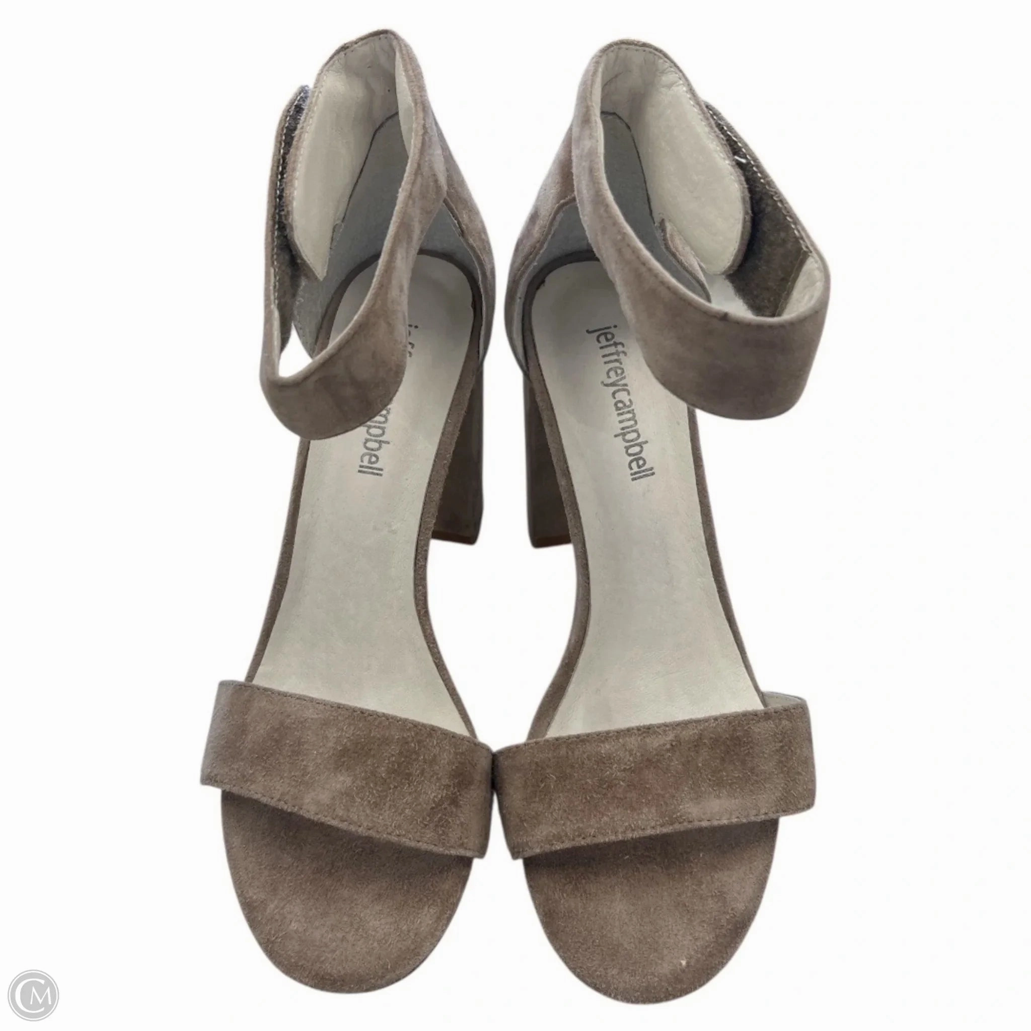 Comfy Pumps Shoes Heels Block By Jeffery Campbell In Taupe, Size: 5.5