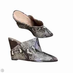 Shoes Heels Block By Jessica Simpson In Animal Print, Size: 6.5 Bridal Heel Sandals Lace Up Style