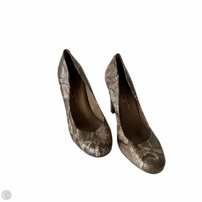 Flexible Soles Shoes Heels Block By Jessica Simpson In Snakeskin Print, Size: 6.5