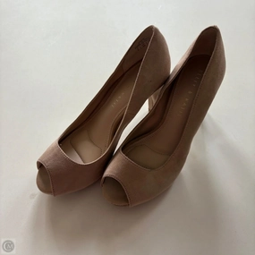 Suede Effortless Style Shoes Heels Block By Kelly And Katie In Beige, Size: 6