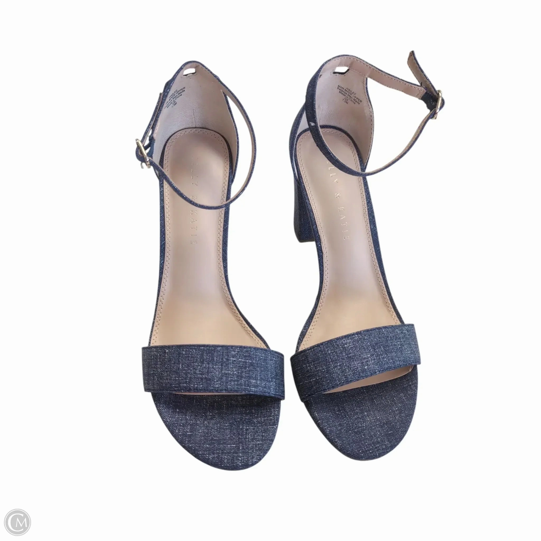 Shoes Heels Block By Kelly And Katie In Blue, Size: 7.5 Refined Heels for Spring