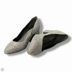 Fashionable Booties Shoes Heels Block By Lane Bryant In Silver, Size: 8