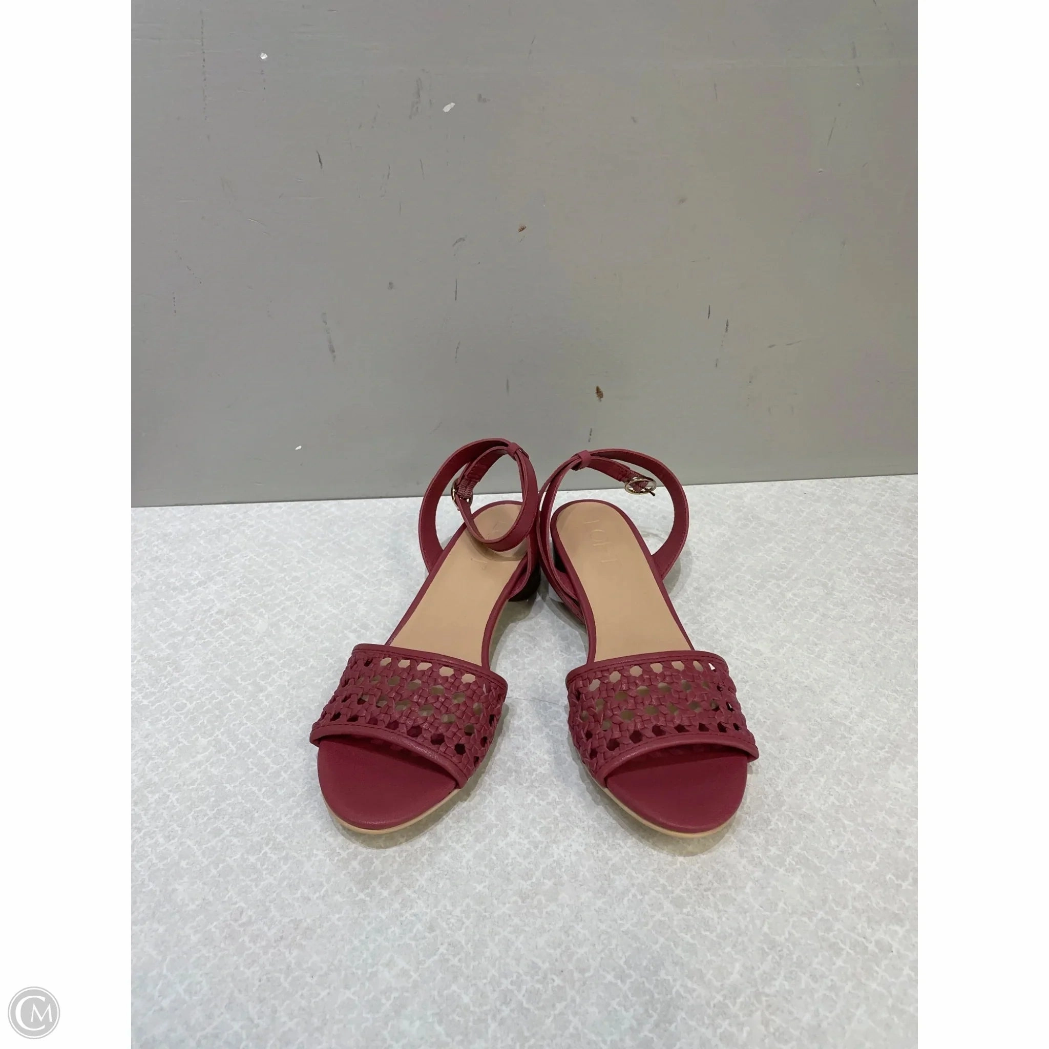 Shoes Heels Block By Loft In Red, Size: 5.5 Elastic laces