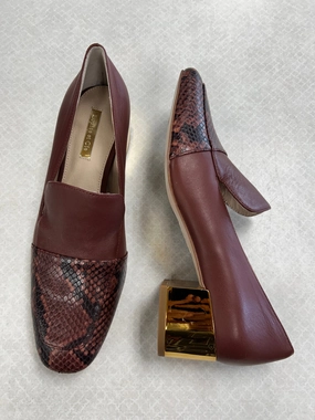 SHOES HEELS BLOCK by LOUISE ET CIE In MAROON, Size: 9 platform