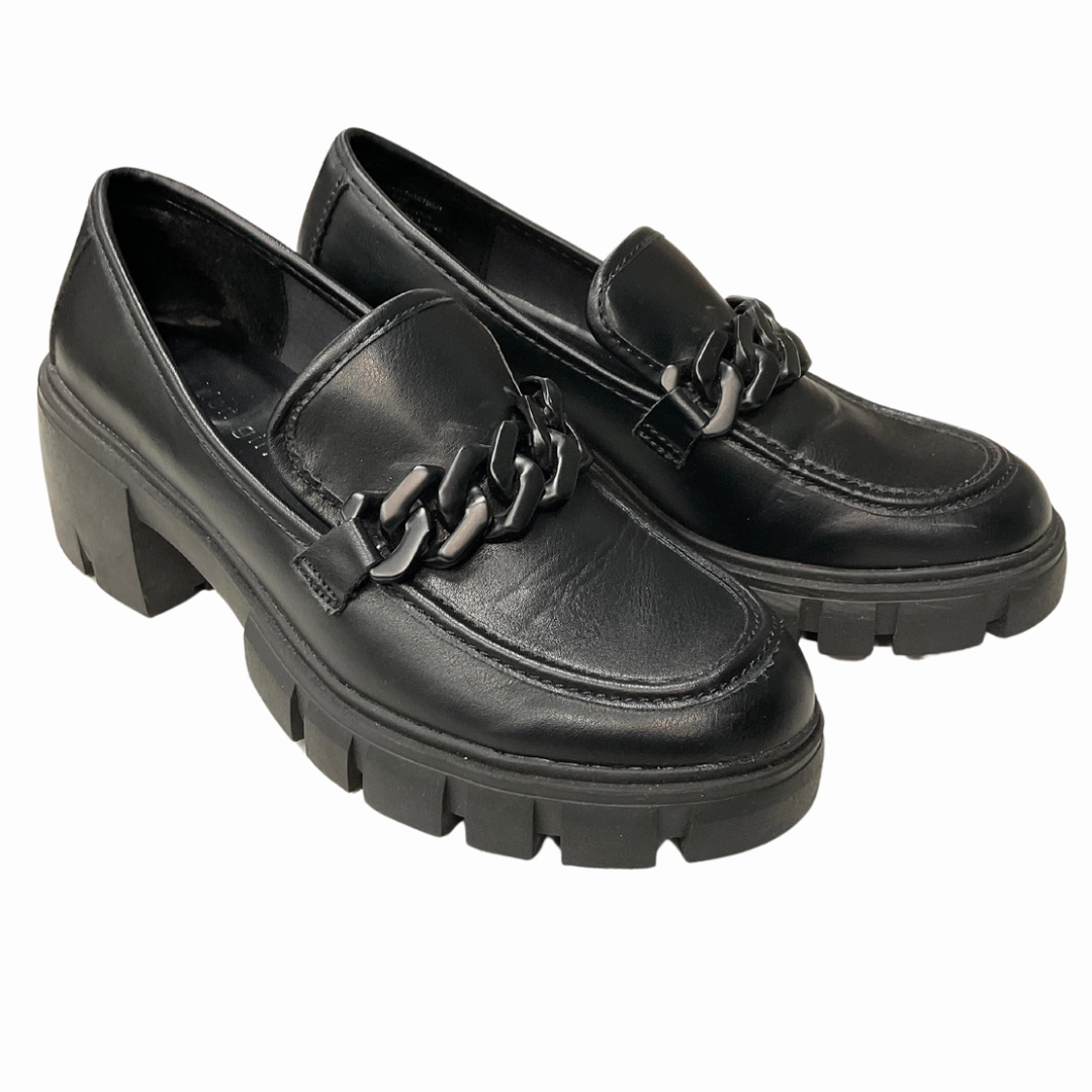 Holiday Party Footwear Statement Heels Shoes Heels Block By Madden Girl In Black, Size: 9.5