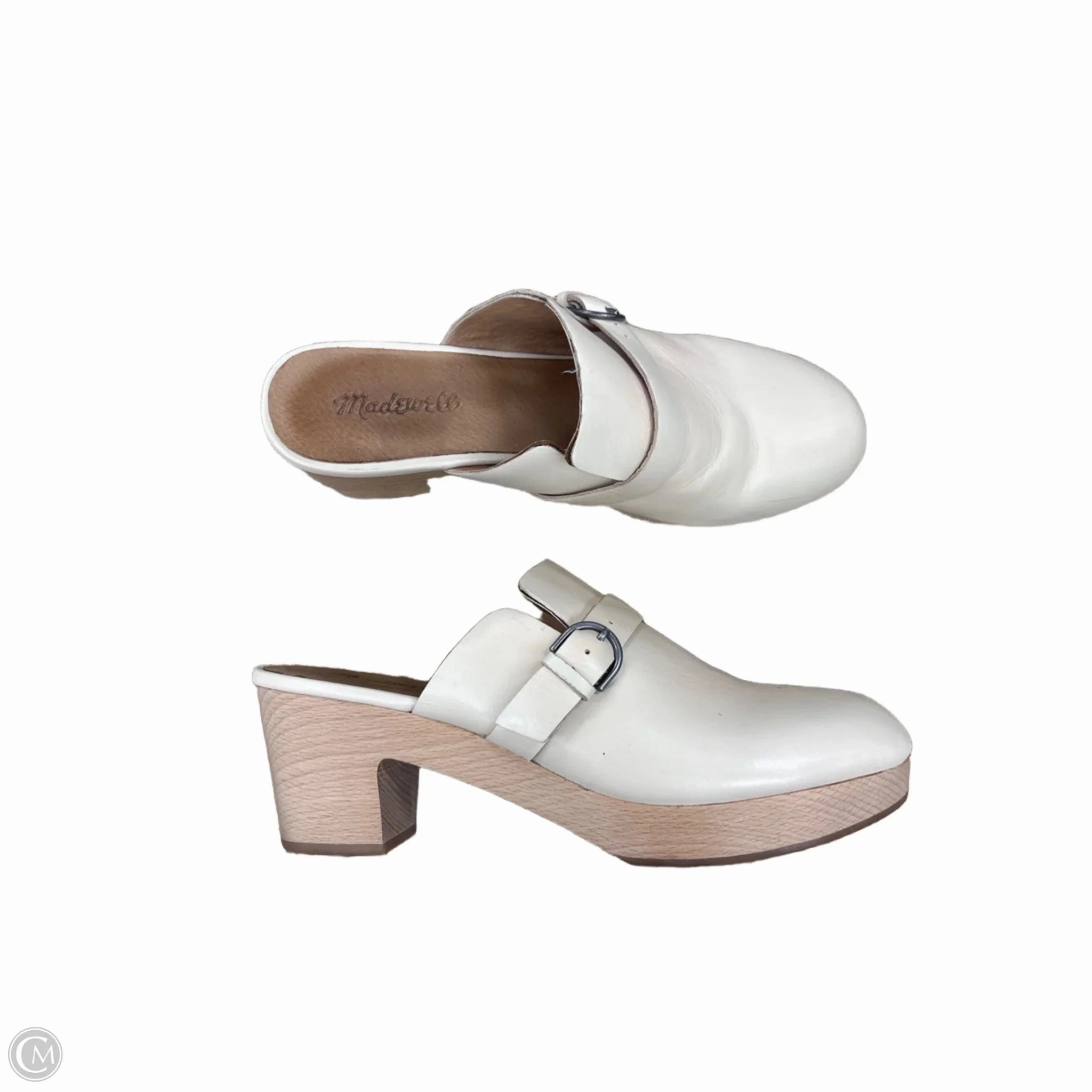 Shoes Heels Block By Madewell In White, Size: 9.5 Elastic Strap Pink Heels