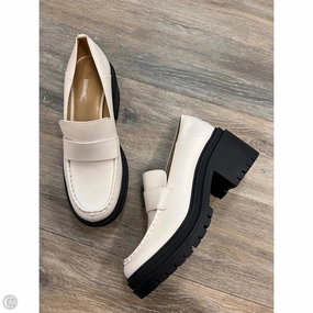 Stretchable Fabric Shoes Heels Block By Michael By Michael Kors In White, Size: 9