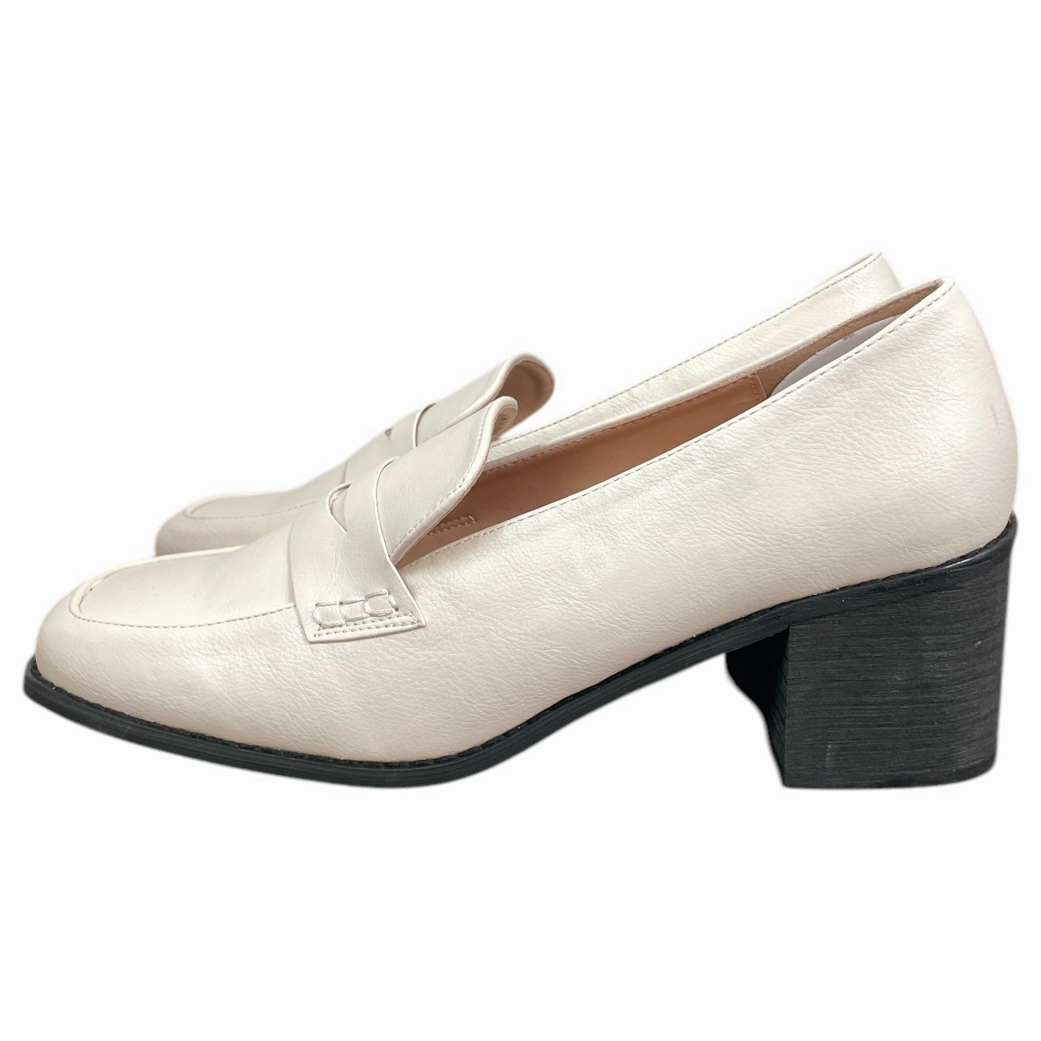 Shoes Heels Block By New York And Co In White, Size:11 Creative Mood