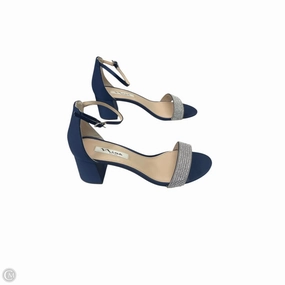 Calm Style Shoes Heels Block By Nina In Blue, Size: 8.5