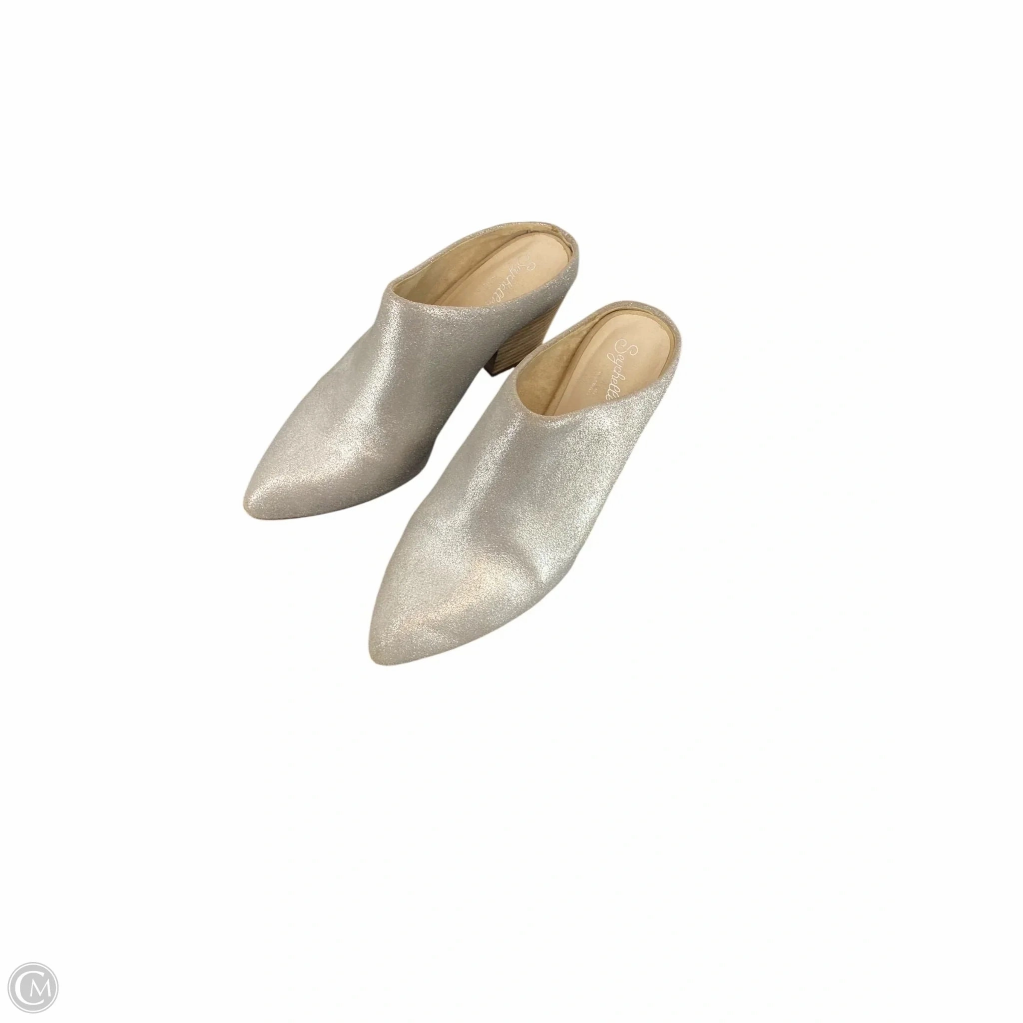 Shoes Heels Block By Seychelles In Silver, Size: 8 Dressy High Heels