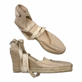 Stylish High Heels Shoes Heels Block By Soludos In Cream, Size:11