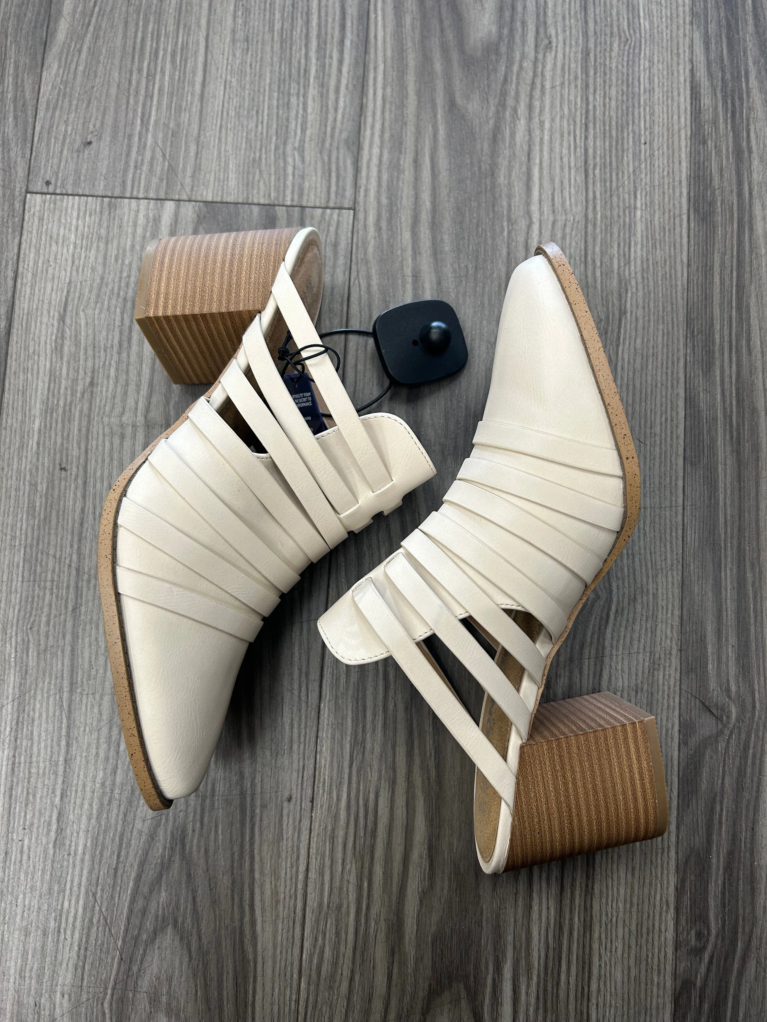 synthetic material Eva Midsole Shoes Heels Block By Sonoma In Cream, Size: 9