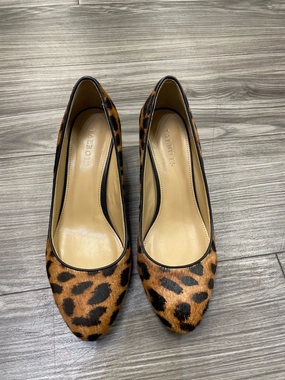 Shoes Heels Block By Talbots In Animal Print, Size: 8.5 Wide Fit Heels