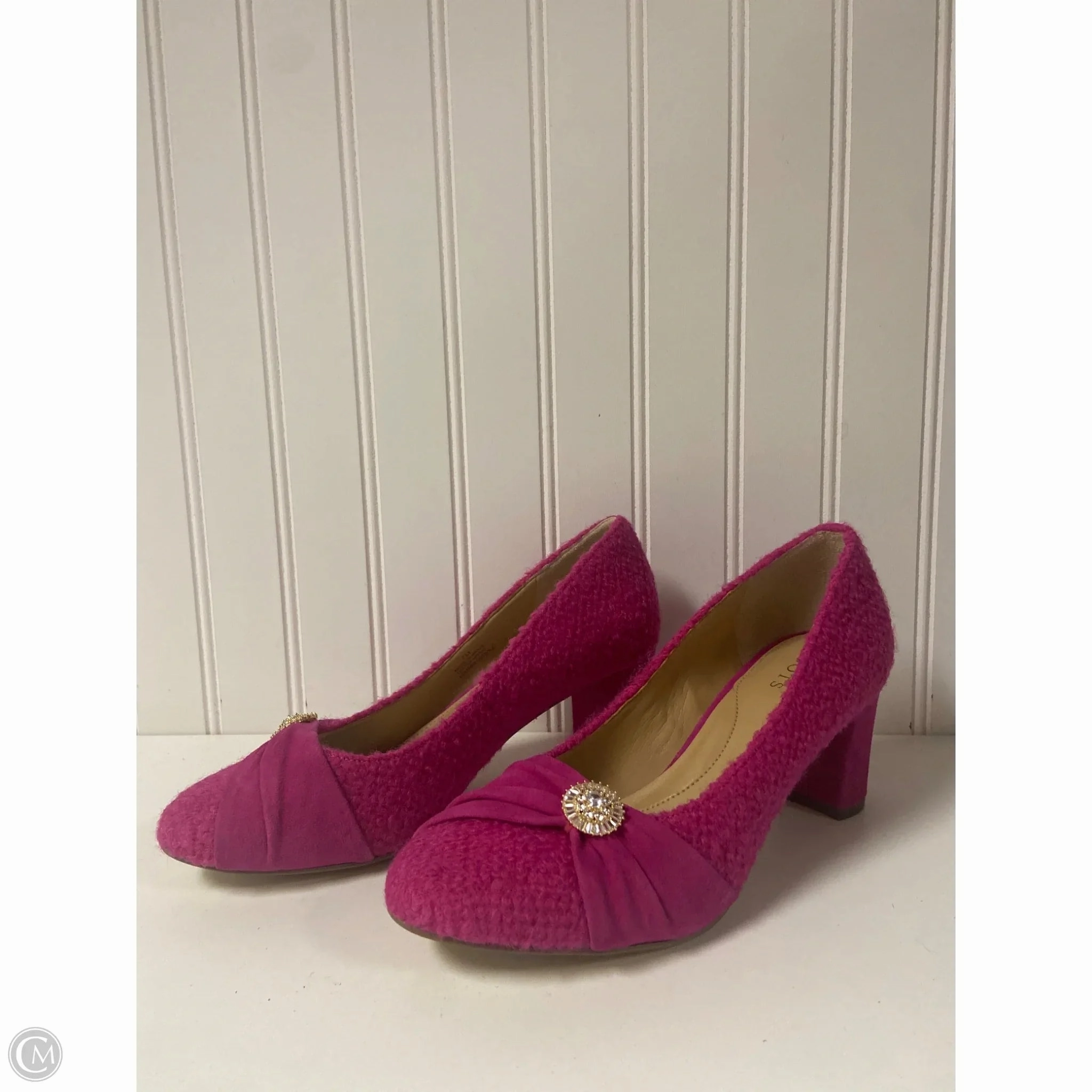 Shoes Heels Block By Talbots In Pink & Purple, Size: 7 Ballet-Inspired Heels Smart Pumps