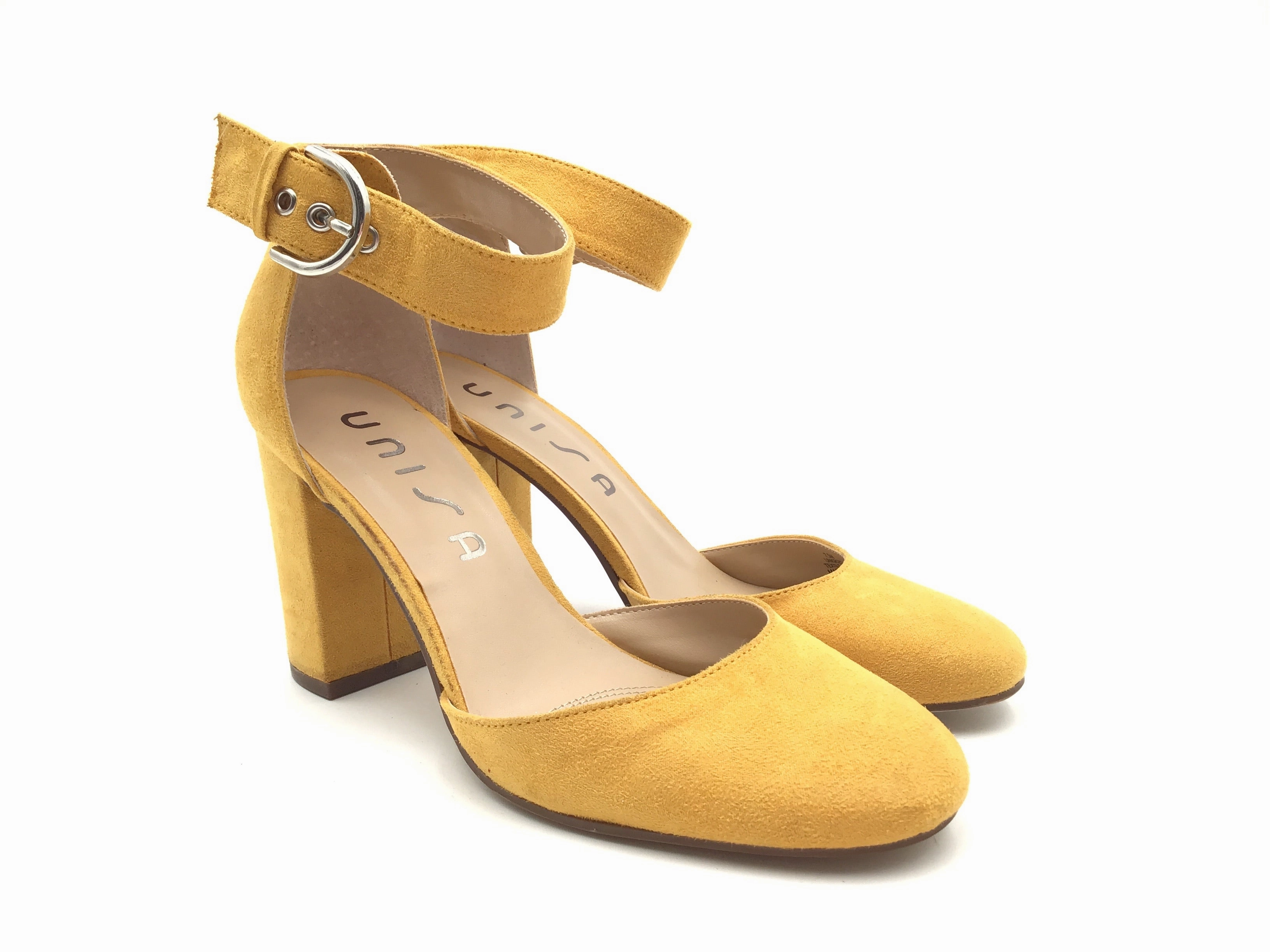 Chic Appeal Shoes Heels Block By Unisa In Yellow, Size: 7.5