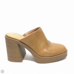 Summer Heels Trendy Piece Shoes Heels Block By Universal Thread In Beige, Size: 7