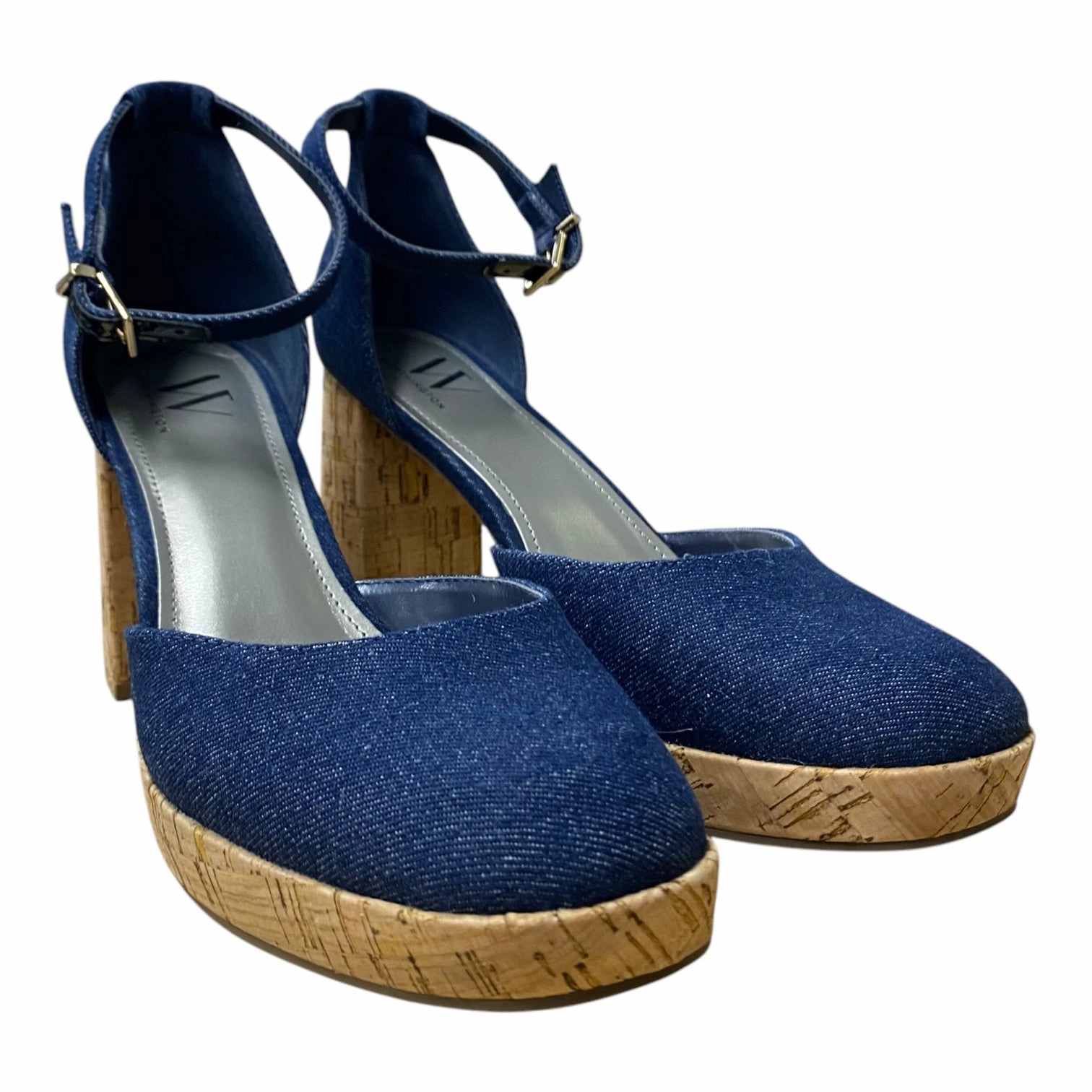 Modern Heels All Day Shoes Heels Block By Worthington In Blue Denim, Size:9
