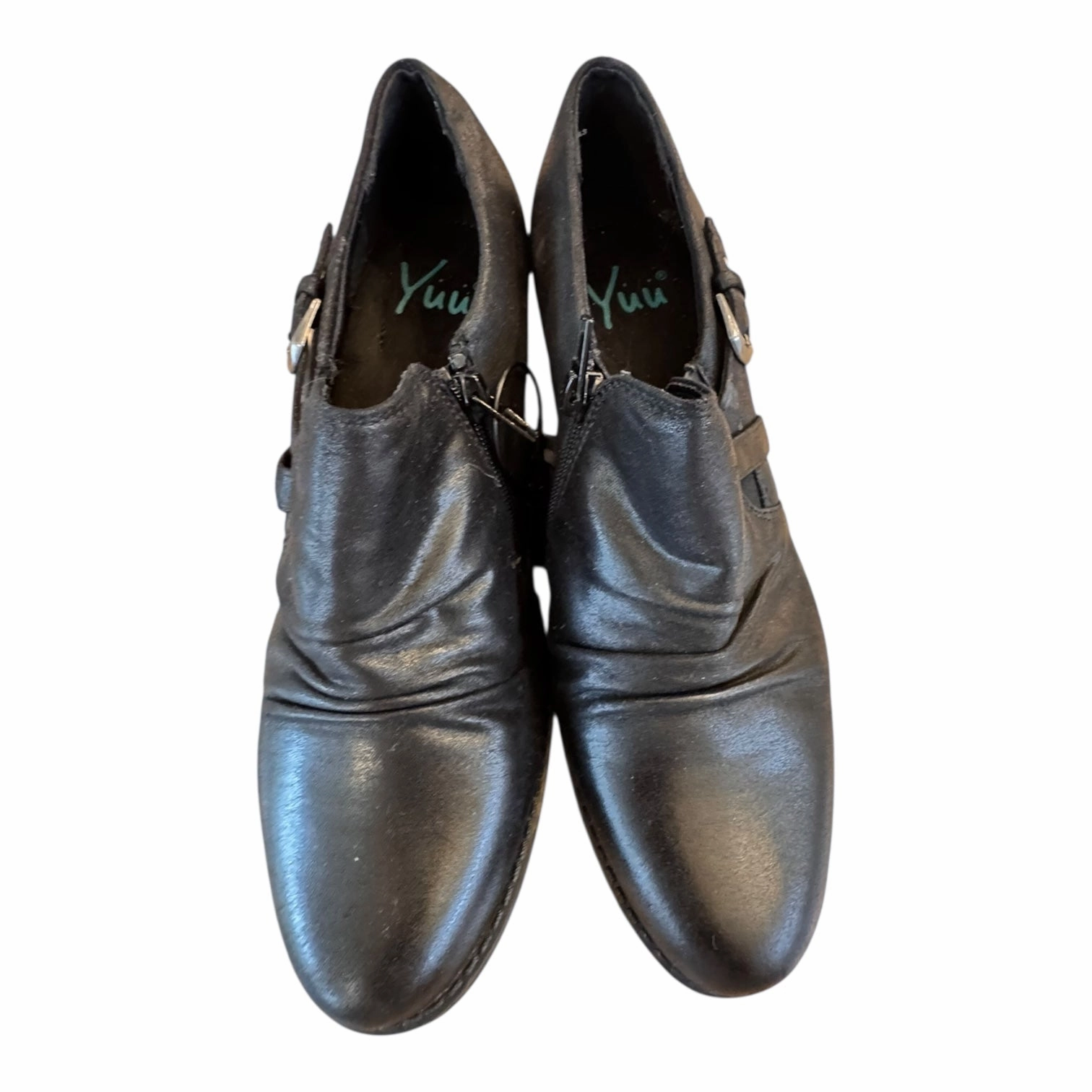 Shoes Heels Block By Yuu Collection In Black, Size:8 Peep Toe Sandals for Party Natural Material