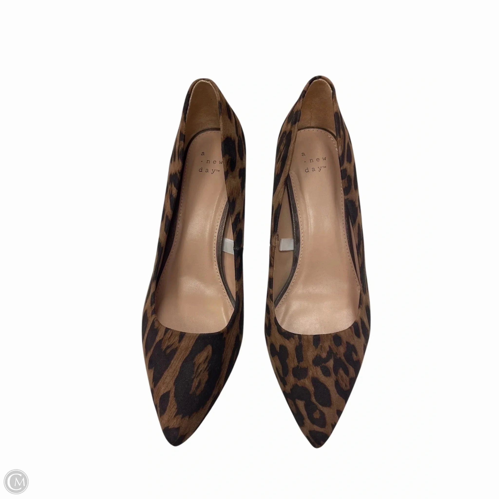 Tuxedo Party Shoes suede look Shoes Heels Stiletto By A New Day In Animal Print, Size: 8.5