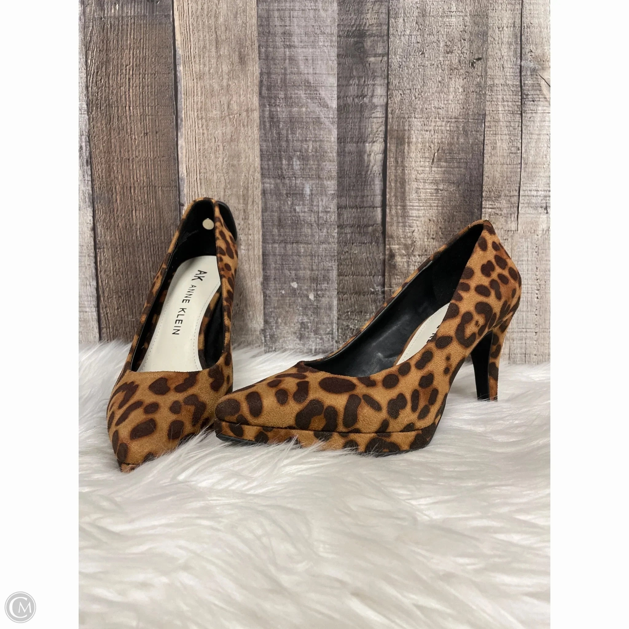 Affordable Shoes Heels Stiletto By Anne Klein In Animal Print, Size: 6.5