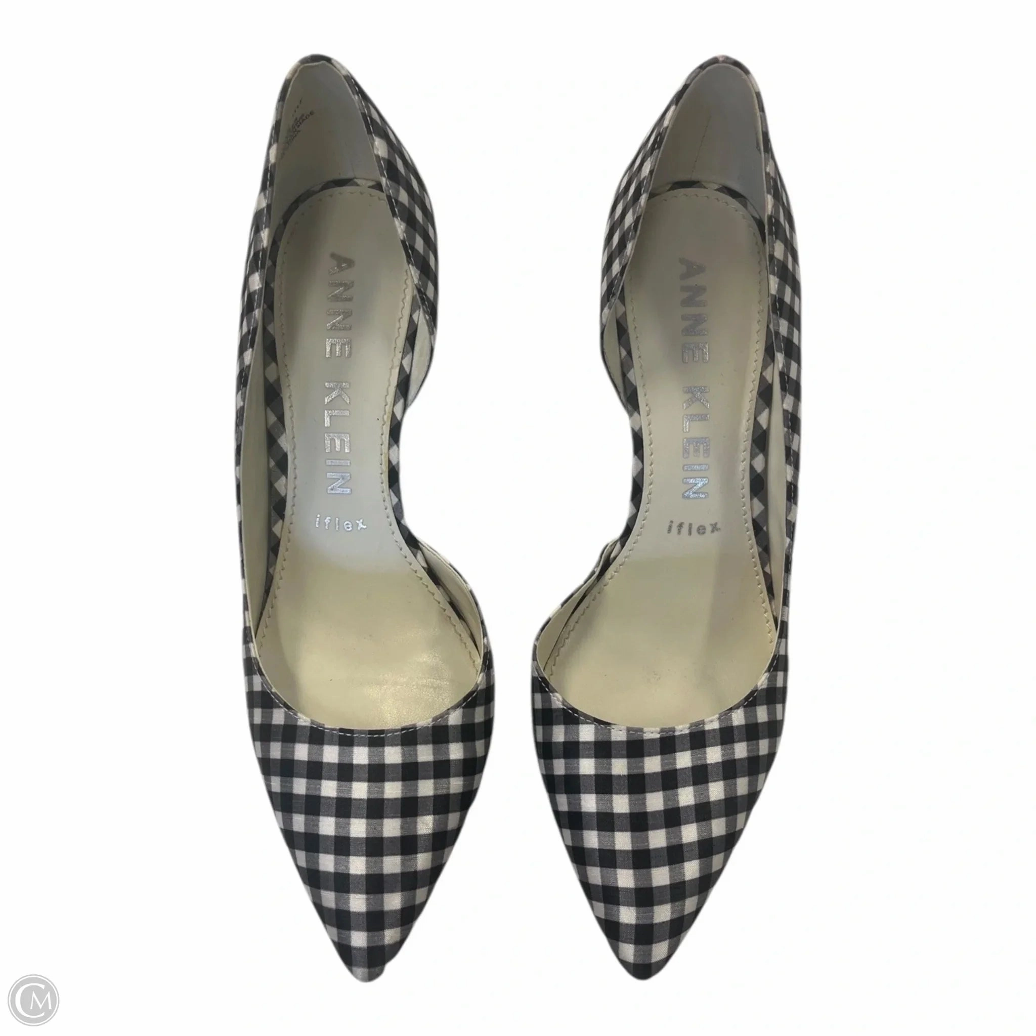 Shoes Heels Stiletto By Anne Klein In Checkered Pattern, Size: 9 Heel Boots Day Ready