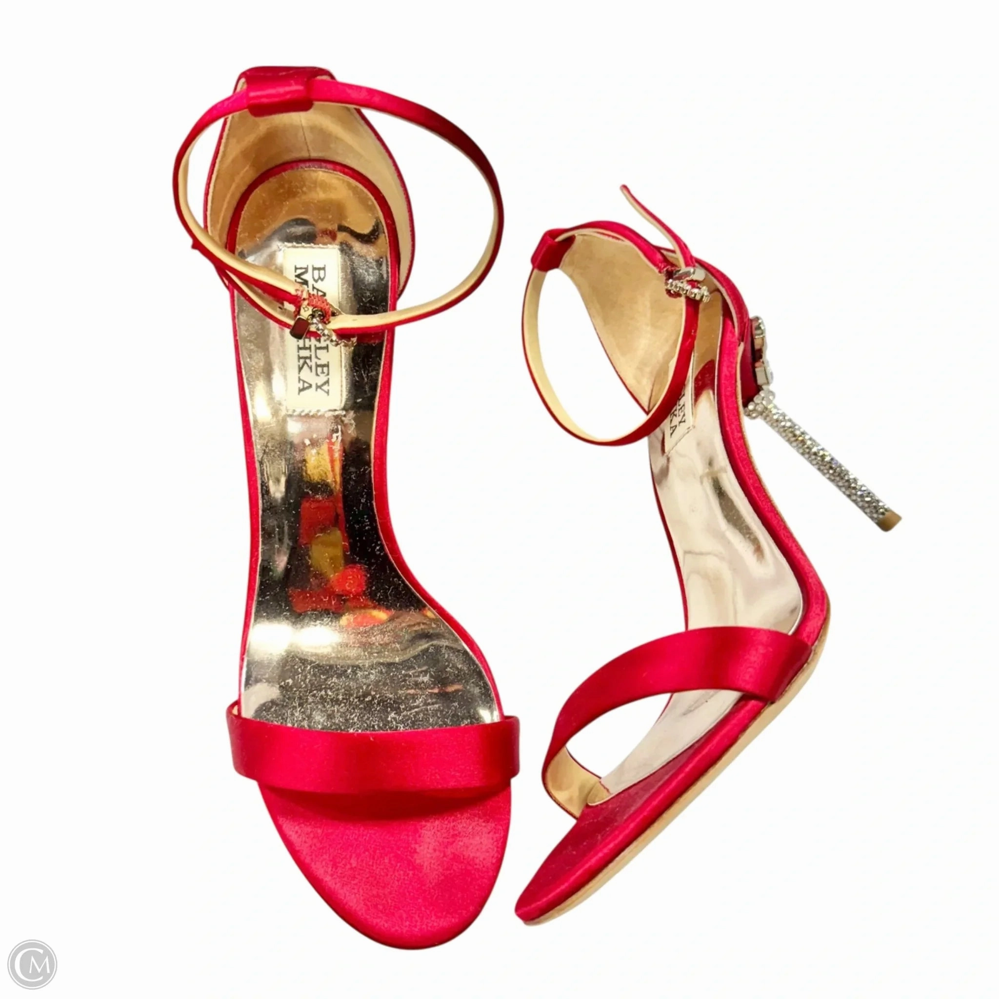 Shoes Heels Stiletto By Badgley Mischka In Red, Size: 7.5 Slip Resistant