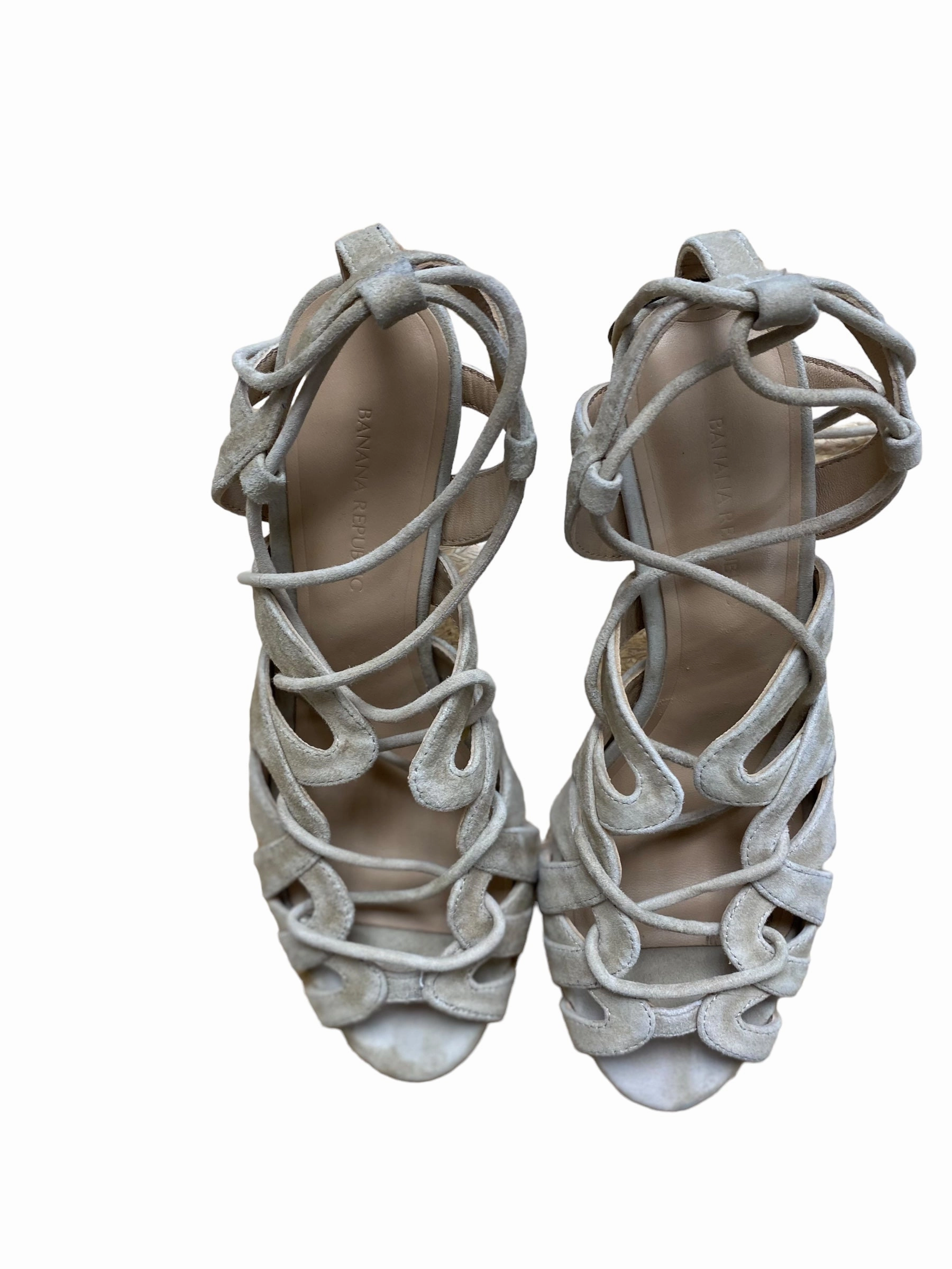 Shoes Heels Stiletto By Banana Republic In Tan, Size: 7 Square Toe Edgy vibes