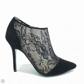 Evening Pumps Bold Finish Shoes Heels Stiletto By Betsey Johnson In Black, Size: 8