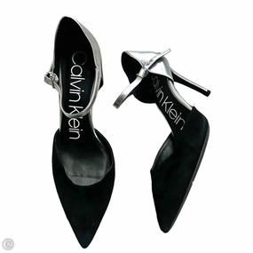 Fresh Detail Shoes Heels Stiletto By Calvin Klein In Black & Silver, Size: 8.5