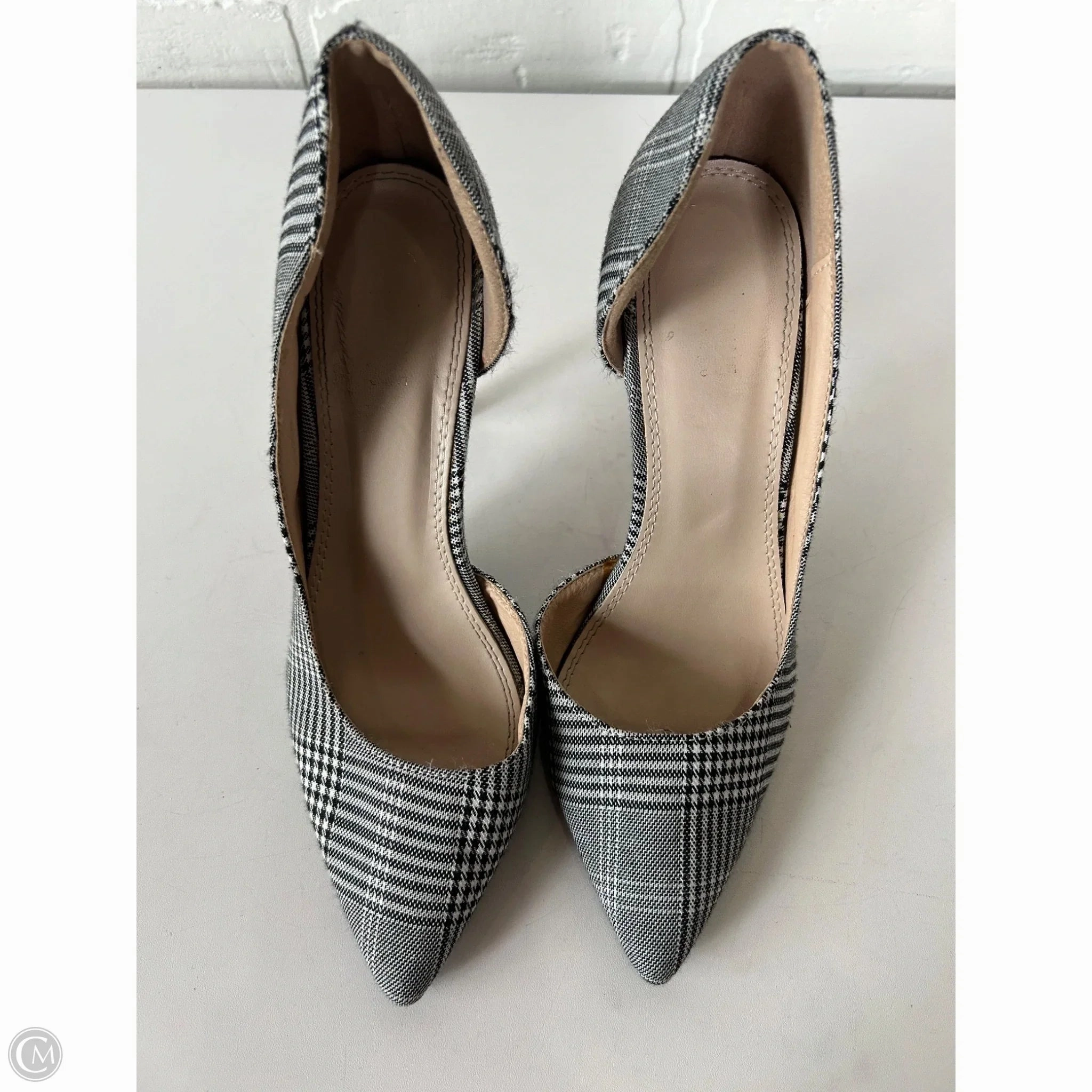 Ankle Support Street Glam Shoes Heels Stiletto By Catherine Malandrino In Black & White, Size: 9