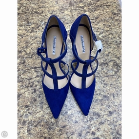 Suede Shoes Heels Stiletto By Charles David In Blue, Size: 8