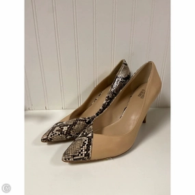 Shoes Heels Stiletto By Clothes Mentor In Beige, Size: 10 Sleek Shoes Satin Pumps