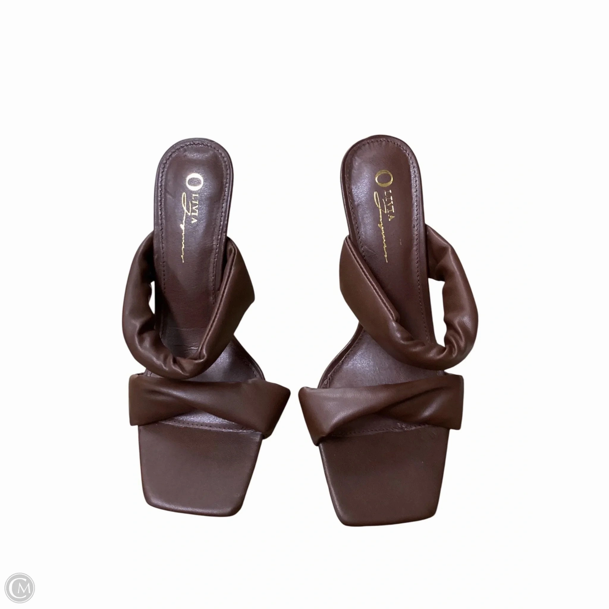 Shoes Heels Stiletto By Clothes Mentor In Brown, Size: 9 Glossy Detail Comfortable Backstrap