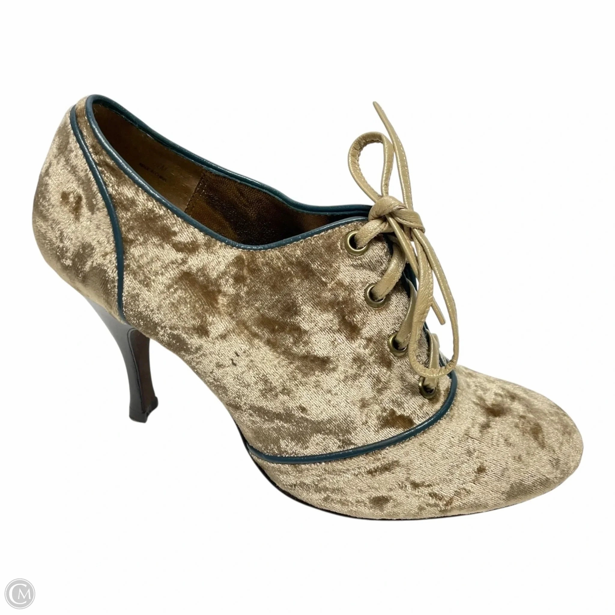 Buckle Detail Shoes Heels Stiletto By Clothes Mentor In Tan, Size: 8.5