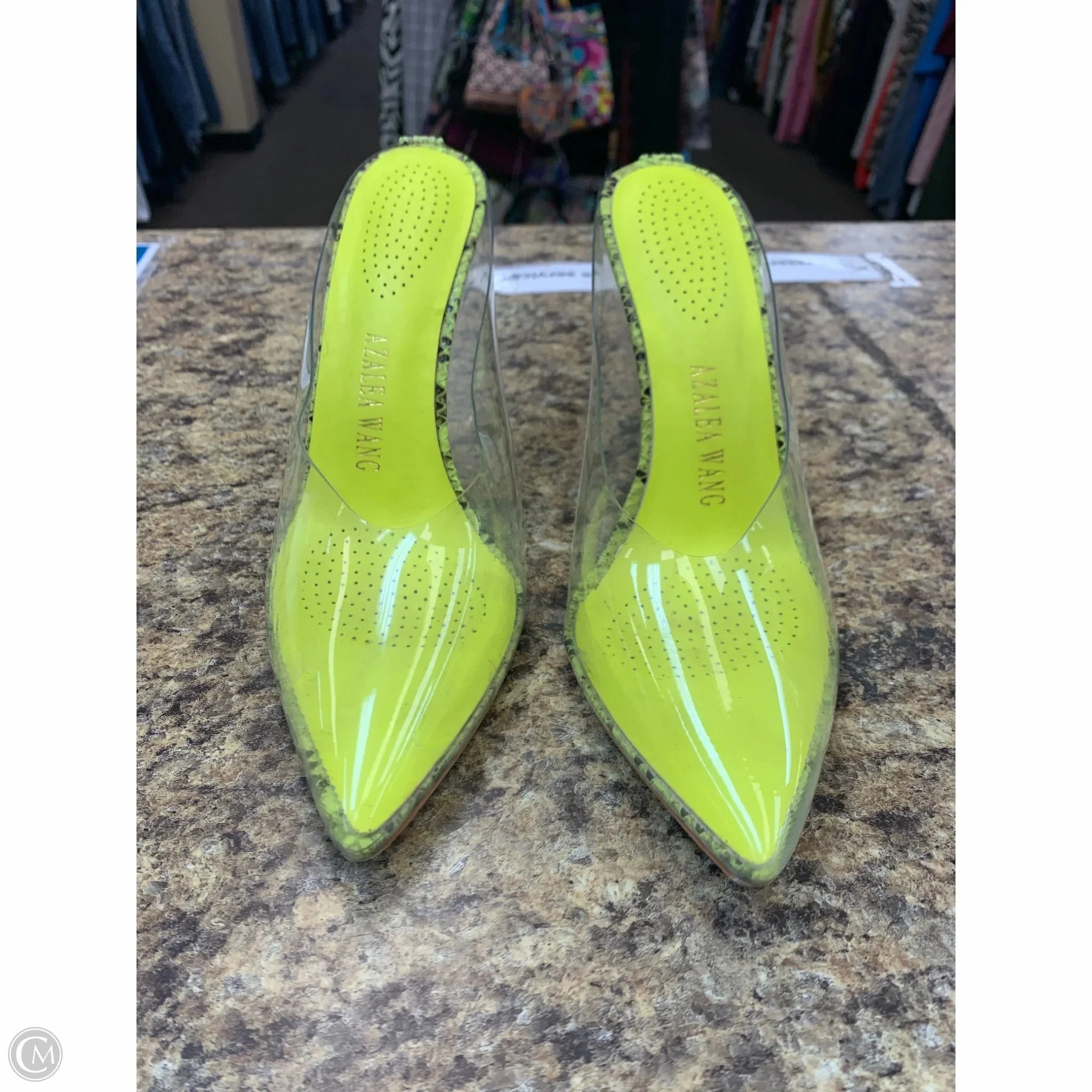 Soft Texture Fashionable Wedges Shoes Heels Stiletto By Cmf In Snakeskin Print, Size: 7.5