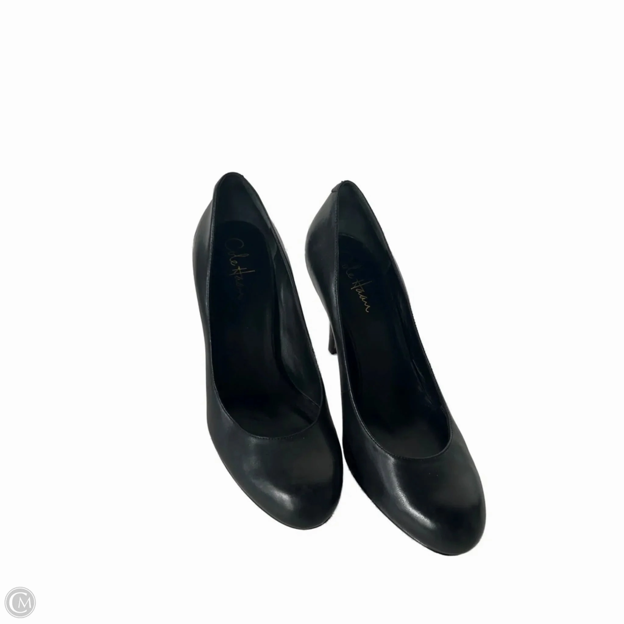 High Density Metallic Stilettos Shoes Heels Stiletto By Cole-haan In Black, Size: 9
