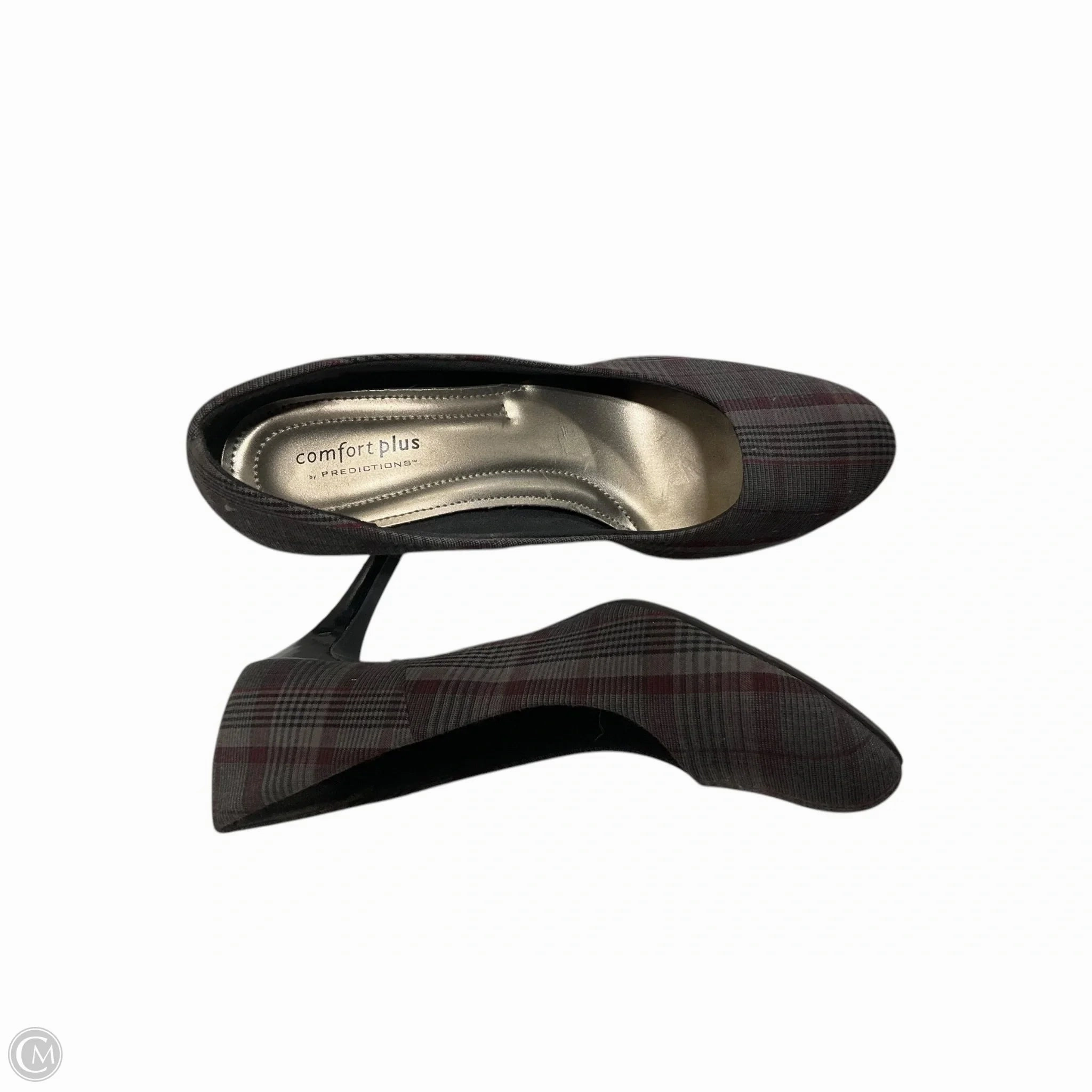 Performance Fashion Heels Shoes Heels Stiletto By Comfort Plus In Grey & Red, Size: 9.5