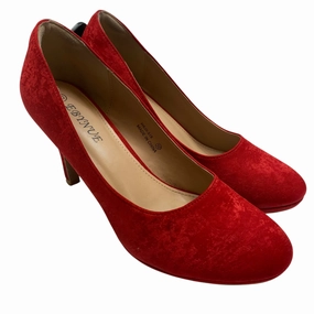 Leather Insole Shoes Heels Stiletto By Ebynue In Red, Size: 10