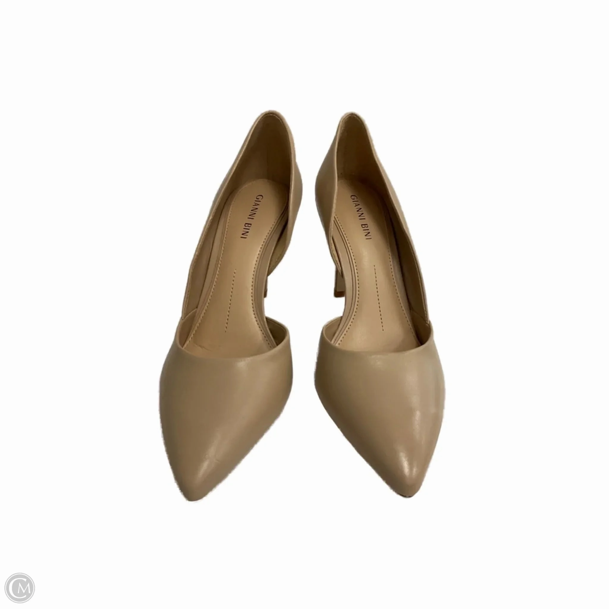 Shoes Heels Stiletto By Gianni Bini In Beige, Size: 7.5 Square Toe Shock Resistant