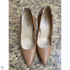 Shoes Heels Stiletto By Guess In Beige, Size: 8 Lace Up
