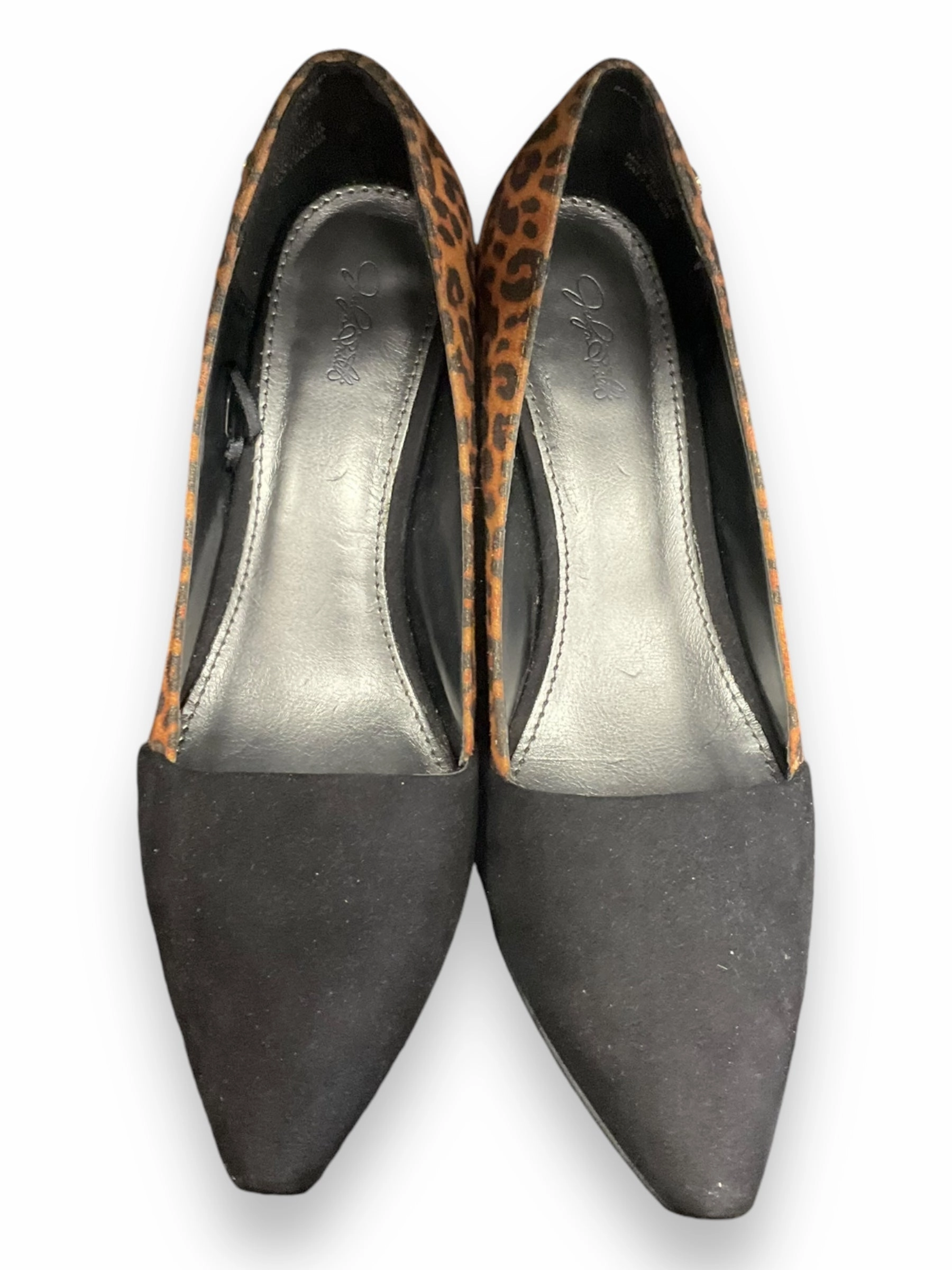 Heel Booties Shoes Heels Stiletto By Jaclyn Smith In Animal Print, Size: 9