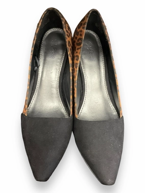 Heel Booties Shoes Heels Stiletto By Jaclyn Smith In Animal Print, Size: 9