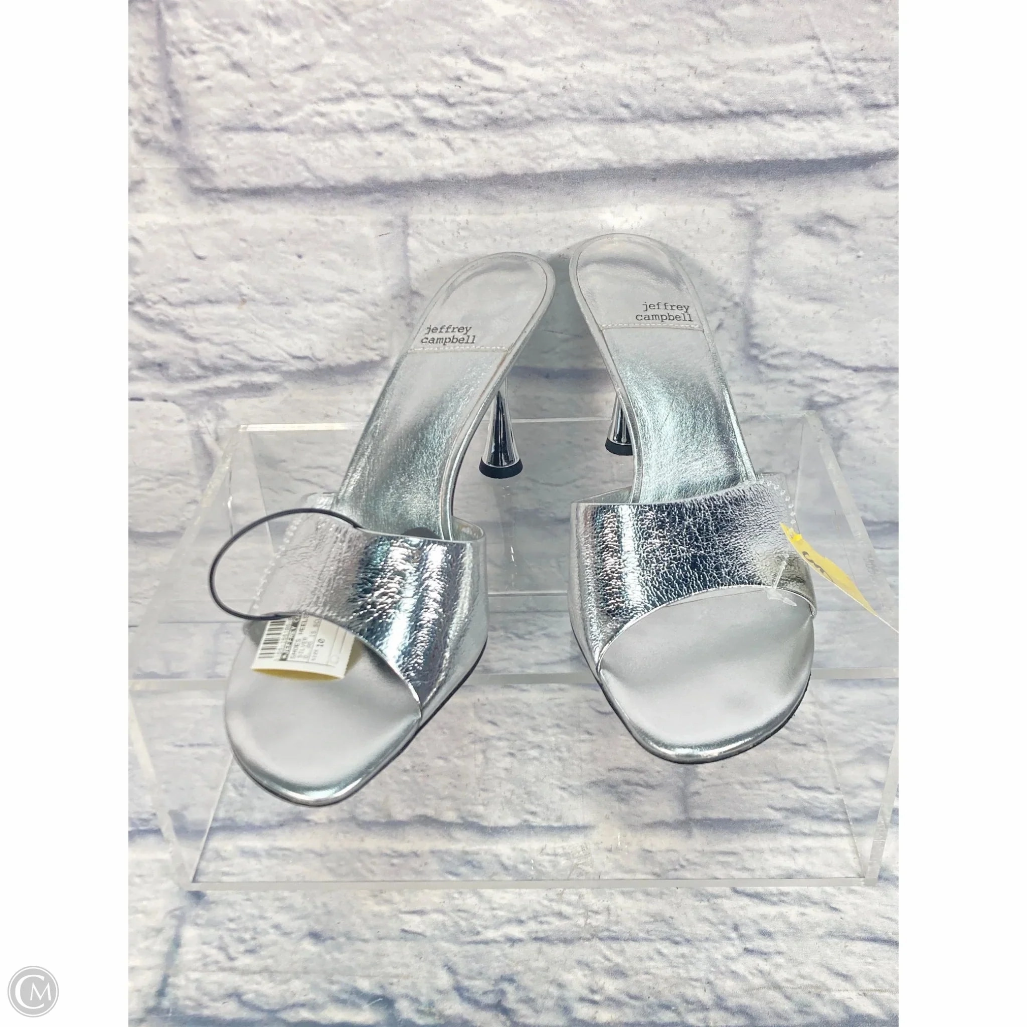 Dressy Stilettos Stable Fit Shoes Heels Stiletto By Jeffrey Campbell In Silver, Size: 10