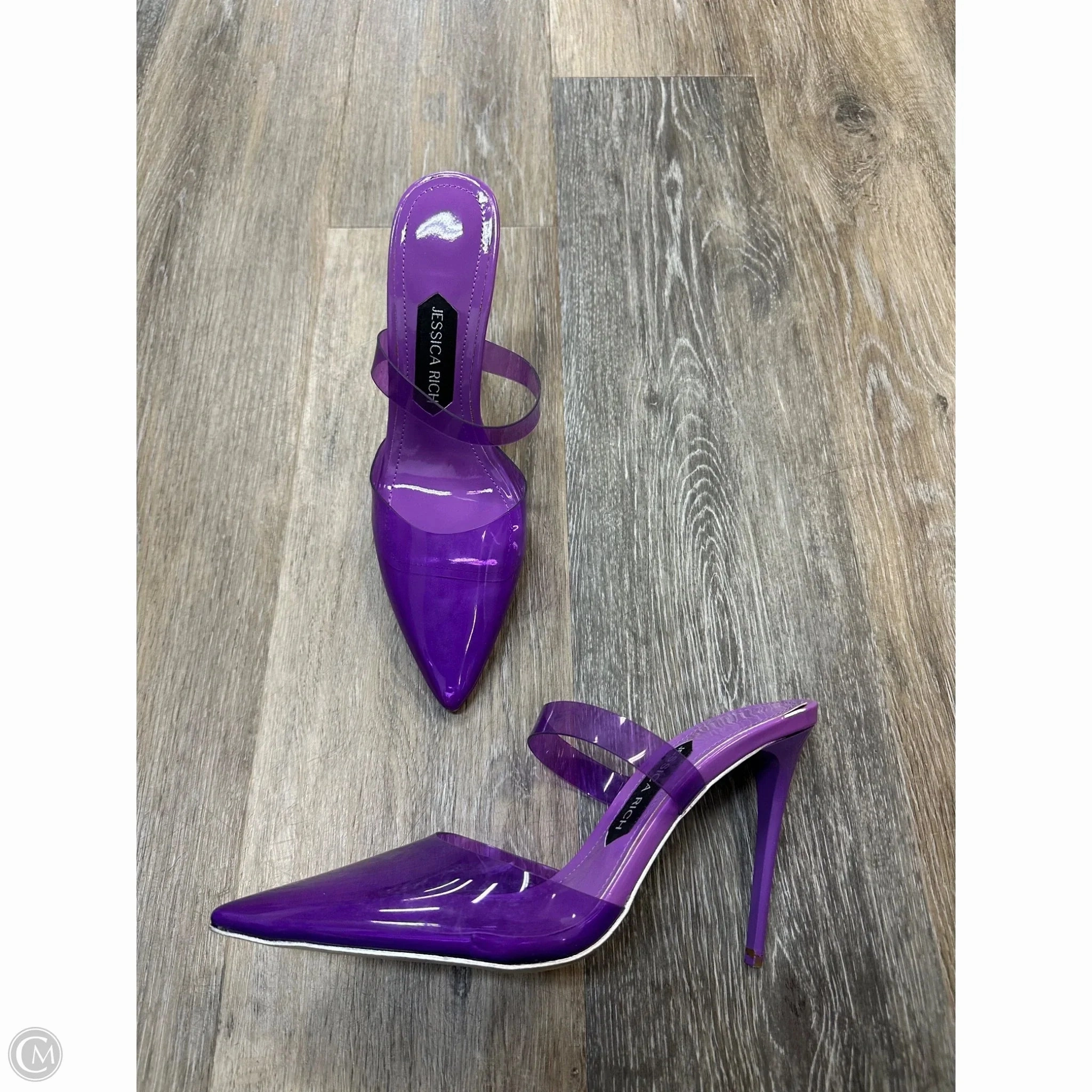 Slip Resistant Outsole Dressy Heels Shoes Heels Stiletto By Jessica Rich In Purple, Size: 7.5