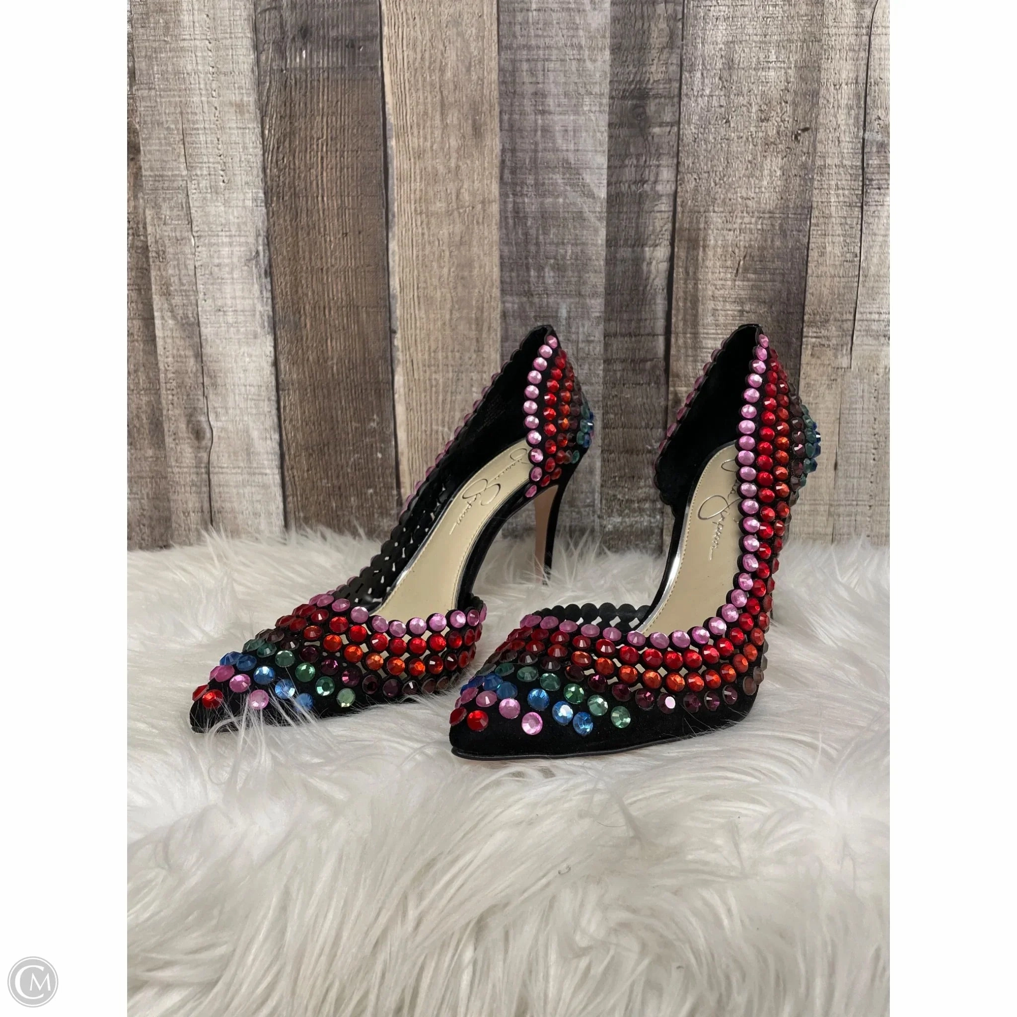 Shoes Heels Stiletto By Jessica Simpson In Multi-colored, Size: 10 Vintage Vibe Elastic Goring