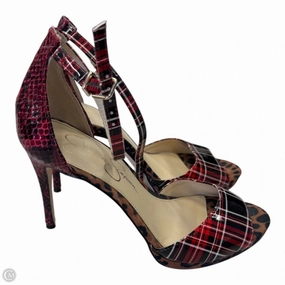 Comfortable Stiletto Sandals Shoes Heels Stiletto By Jessica Simpson In Multi-colored, Size: 7.5
