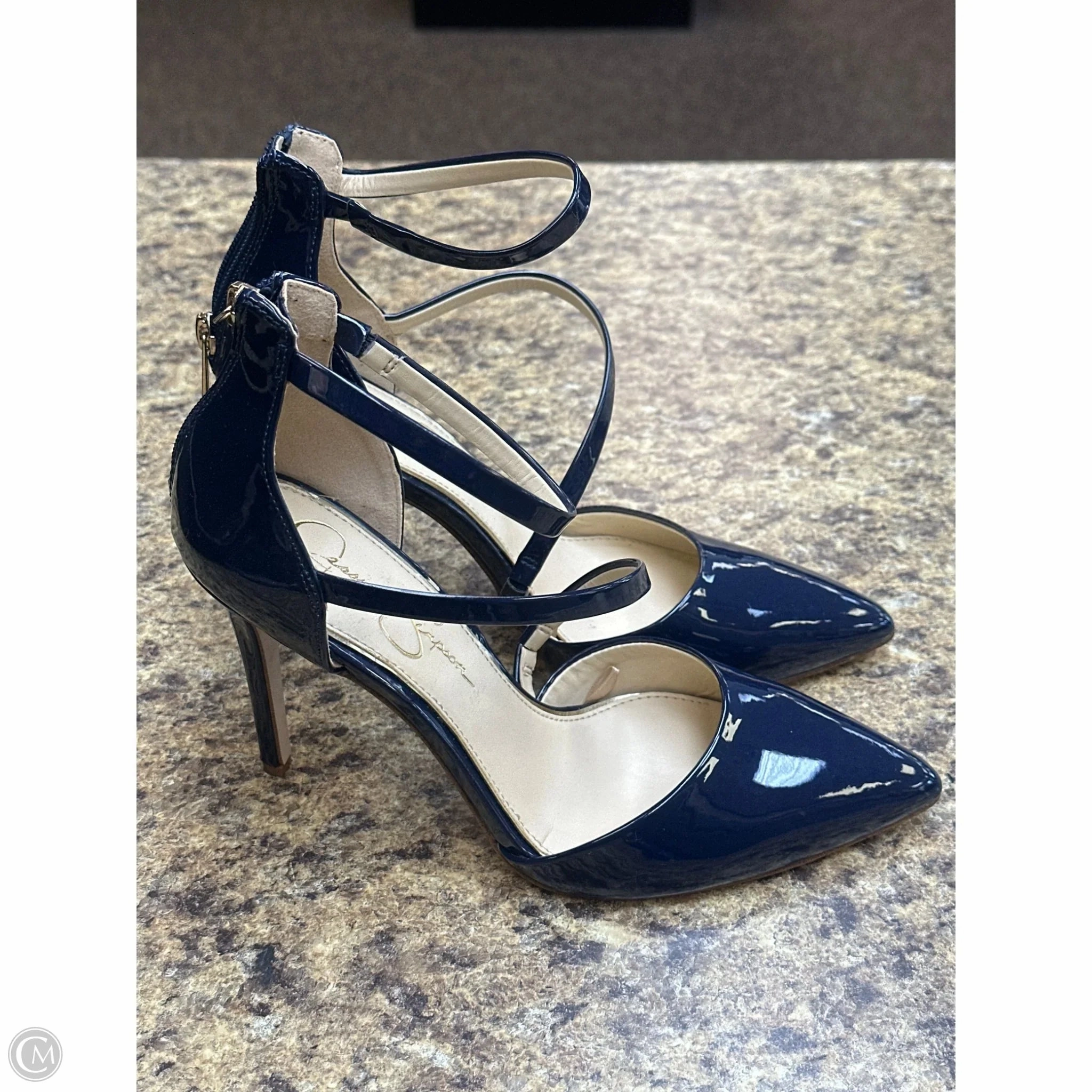 Shoes Heels Stiletto By Jessica Simpson In Navy, Size: 9 Fashion Footwear