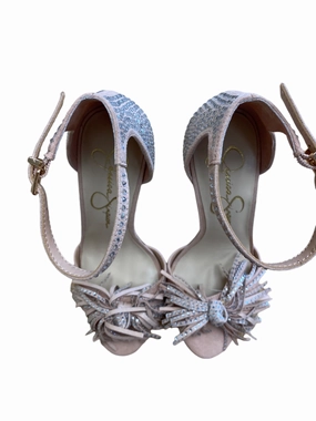 Chic Booties Shoes Heels Stiletto By Jessica Simpson In Pink, Size: 6.5