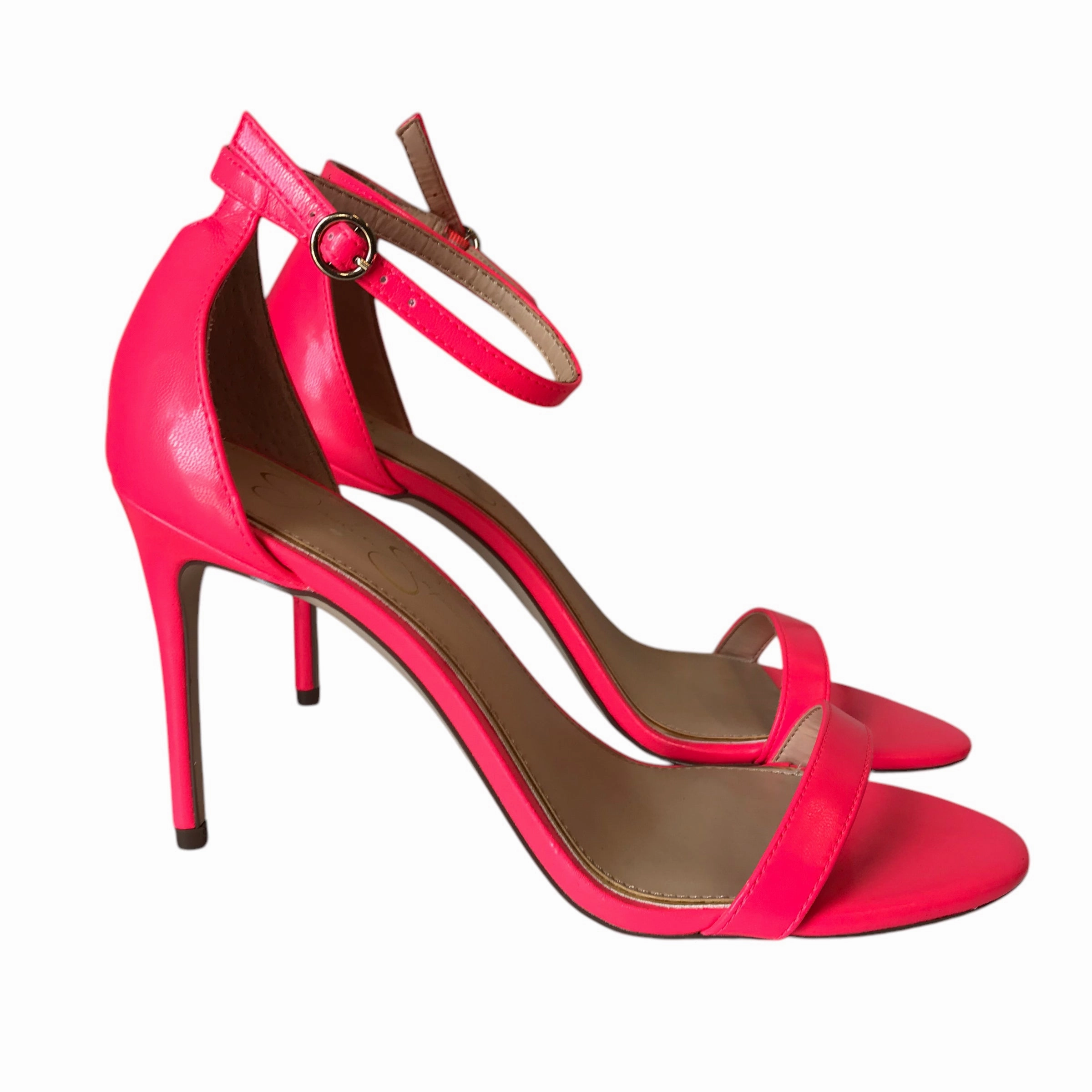 Bohemian Style Heels Shoes Heels Stiletto By Jessica Simpson In Pink, Size:9.5